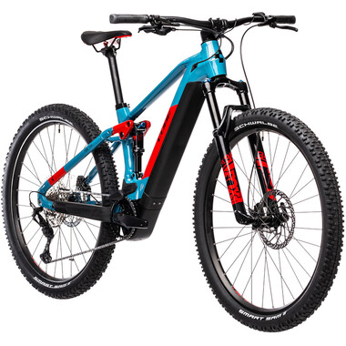 Mountain Bike eléctrica CUBE STEREO HYBRID 120 RACE 625 27,5/29" Azul/Rojo 2021 0
